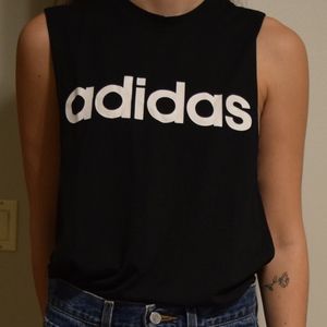 Black Adidas Cutoff Shirt